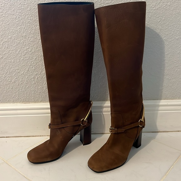 GUCCI
Brown Nubuck Leather Tess Tall Boots size 40 eu - Picture 2 of 6